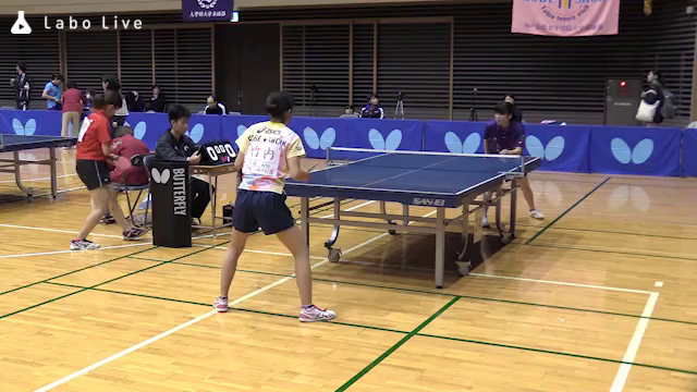 竹内 萌夏 神戸松蔭女子学院大学 対 松島 里奈 広島大学 H29 全日本大学総合卓球選手権大会 個人の部 1回戦 Labolive