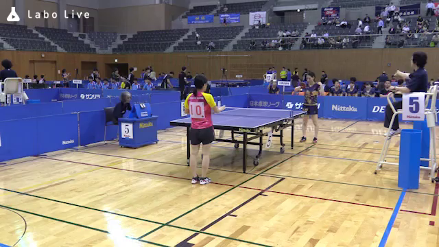 宋 恵佳 中国電力 対 長尾 美佳 愛媛銀行 19年度前期日本卓球リーグ豊田大会 女子１部 第３戦 Labolive