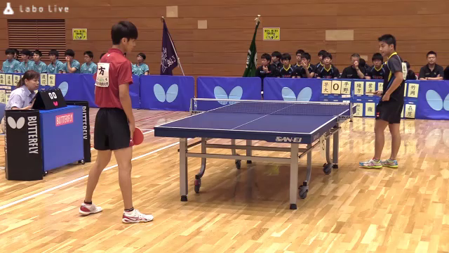 早稲田大学 緒方 遼太郎 対 埼玉工業大学 祖父江 亮佑 H29 関東学生卓球リーグ戦 秋季 Labolive