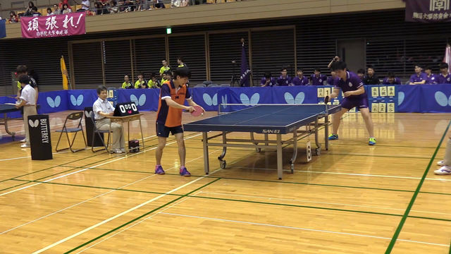 法政大 対 駒澤大（青山 昇太 対 三上 泰輝） - 平成29年度春季 関東学生卓球リーグ戦 第7戦 男子  | LaboLive