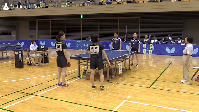 田中 咲子 池田 侑香里 淑徳大学 対 佐藤 那奈佳 手塚 桃花 東洋大学 平成30年度春季 関東学生卓球リーグ戦 女子２部 ダブルス Labolive