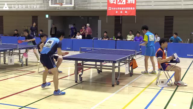 小笠原 涼馬 埼玉工業大学 対 藤田 哲弘 日本体育大学 H29 関東学生卓球選手権大会 男子シングルス 4回戦 Labolive